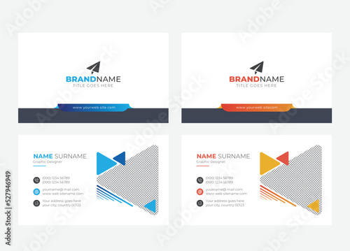 Modern Creative Business Card Template Vector, Elegant Simple Minimal Visiting Card Design Layout