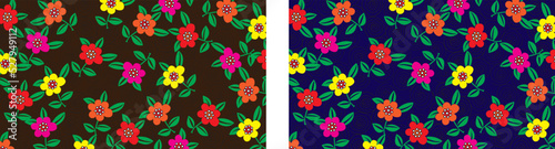 Vector flower pattern. Background with flowers.