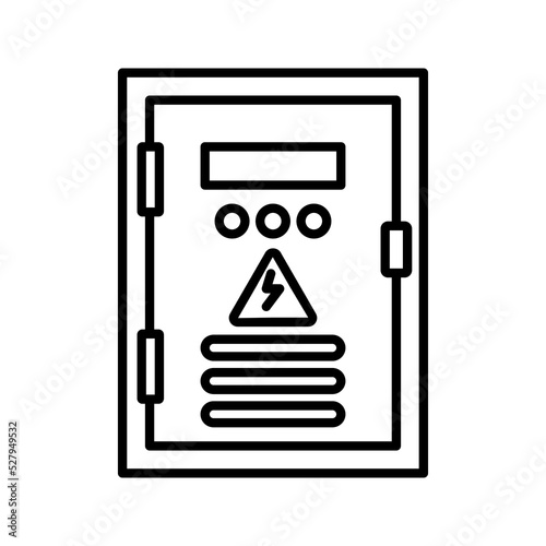 electric panel box vector icon color editable