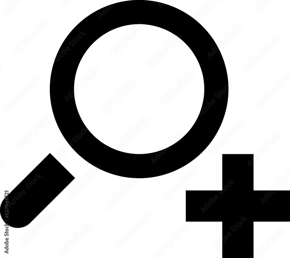 zoom in vector icon illustration on white background..eps