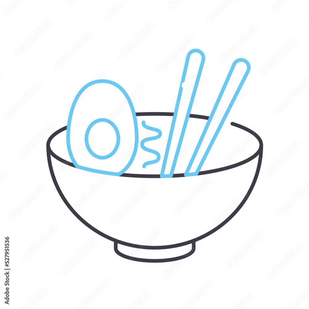 ramen line icon, outline symbol, vector illustration, concept sign ramen line icon, outline symbol, vector illustration, concept sign