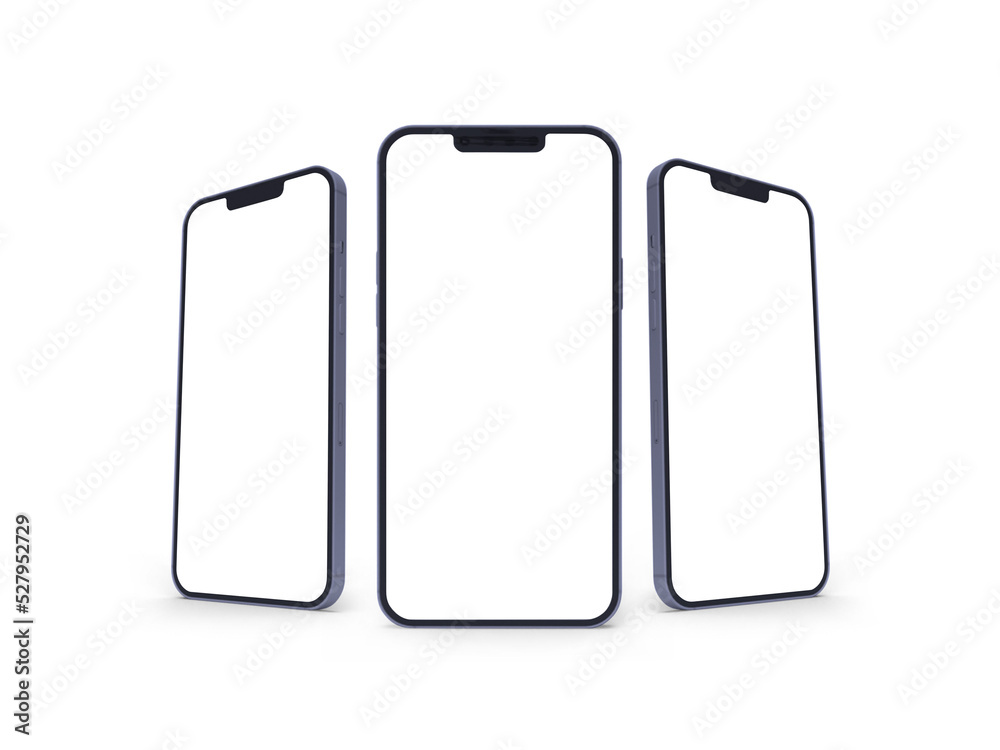 Modern Smartphone 3D Illustration Mockup Scene Modern Smartphone 3D Illustration Mockup Scene