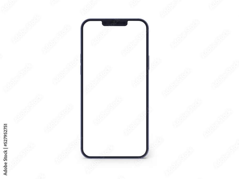 Modern Smartphone 3D Illustration Mockup Scene Modern Smartphone 3D Illustration Mockup Scene