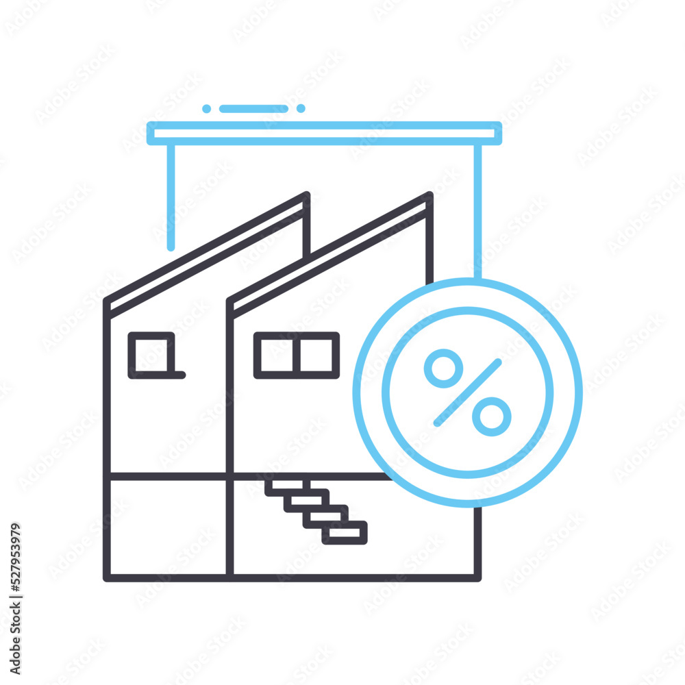 sale line icon, outline symbol, vector illustration, concept sign