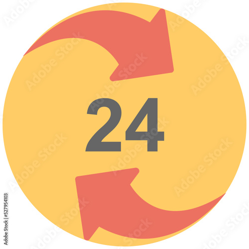 Twenty Four Vector Icon