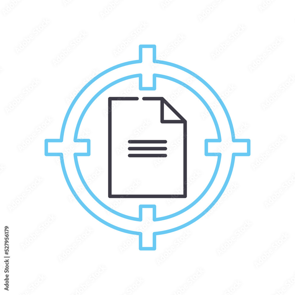 scope line icon, outline symbol, vector illustration, concept sign scope line icon, outline symbol, vector illustration, concept sign