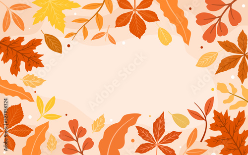 autumn leaves frame best for seasonal background