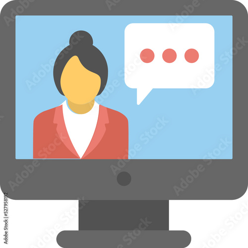 Newswoman Vector Icon
