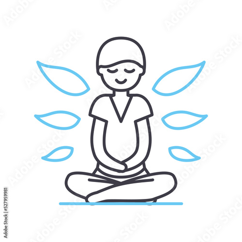 self actualization line icon, outline symbol, vector illustration, concept sign