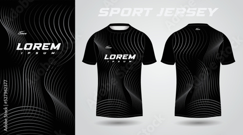 black shirt sport jersey design