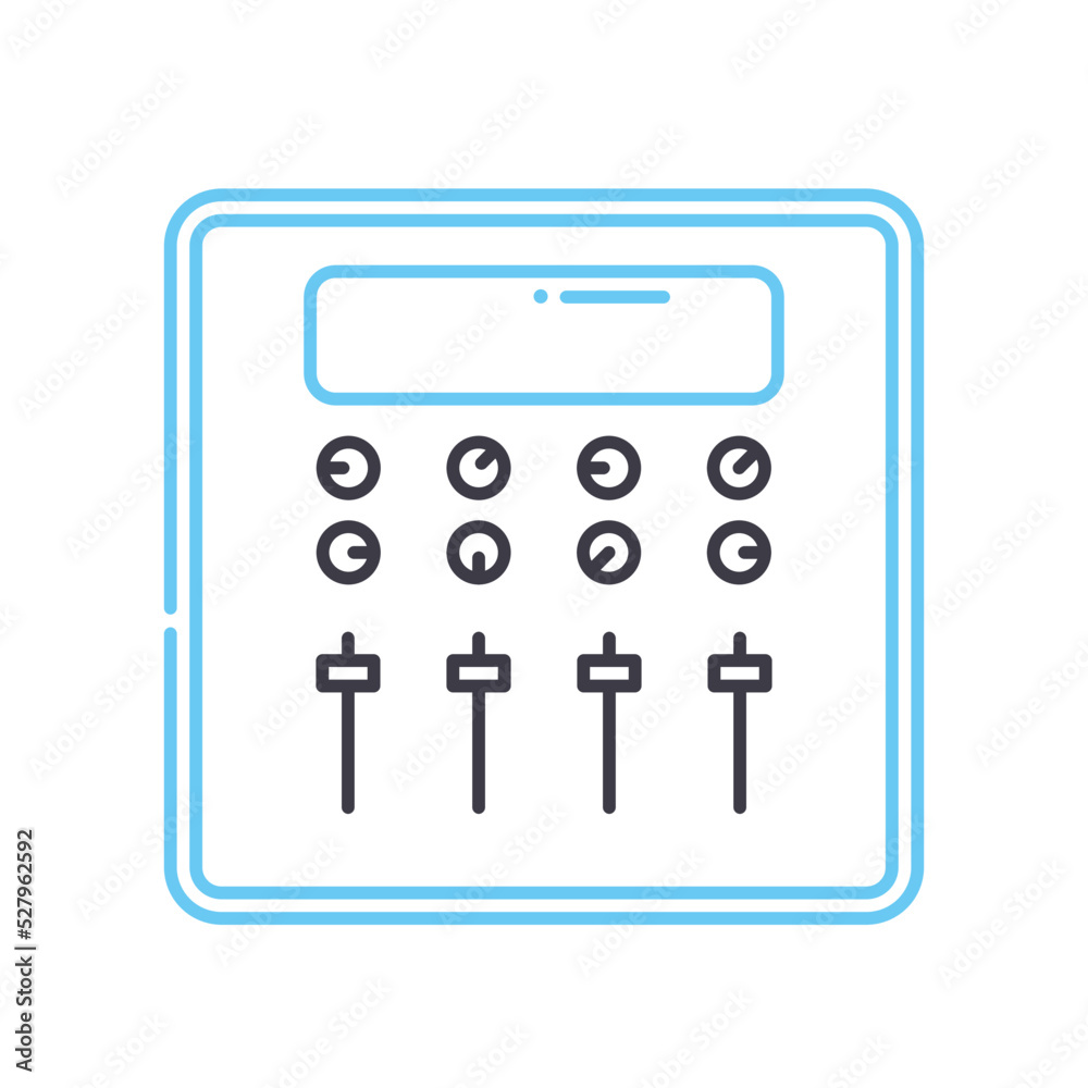sound board line icon, outline symbol, vector illustration, concept sign