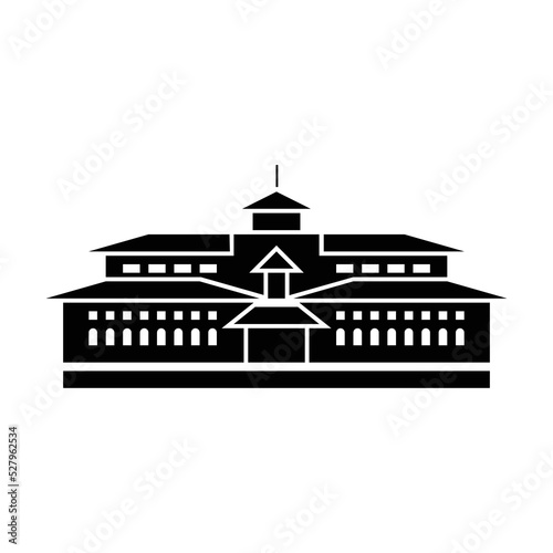 Satay Tower (Gedung Sate) black icon. Suitable for website, content design, poster, banner, or video editing needs