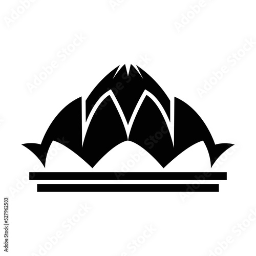 Lotus Temple black icon. Suitable for website, content design, poster, banner, or video editing needs photo