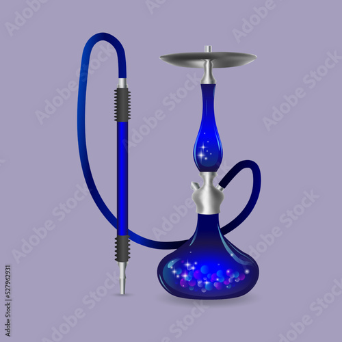 blue stylized hookah