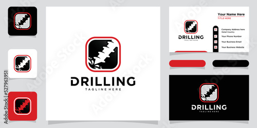 Drilling Mining Bore Business Company Logo Template Vector