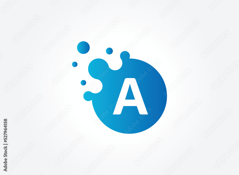 Dots Letter A Logo. A Letter Design Vector with Dots. EPS 10. vector ...