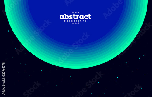 sphere ih gradient blue with pitch black and particle dots. cosmology technology background can be use for advertisement poster banner website brochure template product package design vector eps.