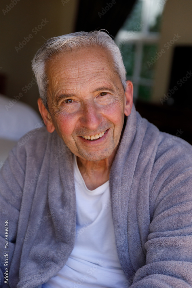 Portrait of senior caucasian man spending time at home Portrait of senior caucasian man spending time at home
