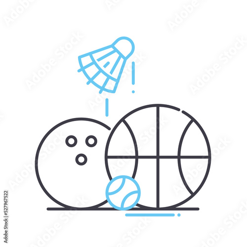 sporting goods line icon, outline symbol, vector illustration, concept sign
