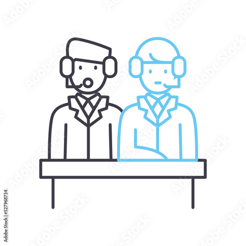 spokesman line icon, outline symbol, vector illustration, concept sign