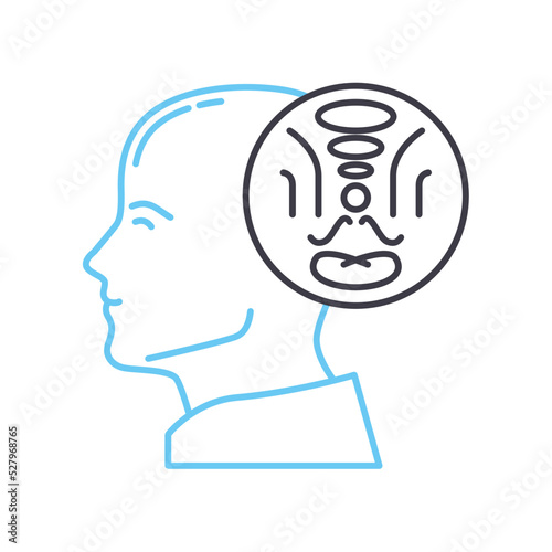 spiritual experience line icon, outline symbol, vector illustration, concept sign