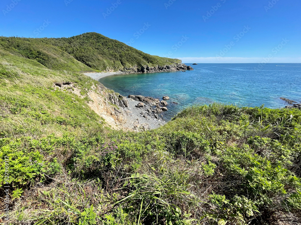 The Sea of Japan off the coast of Rikorda Island. Russia, Vladivostok The Sea of Japan off the coast of Rikorda Island. Russia, Vladivostok