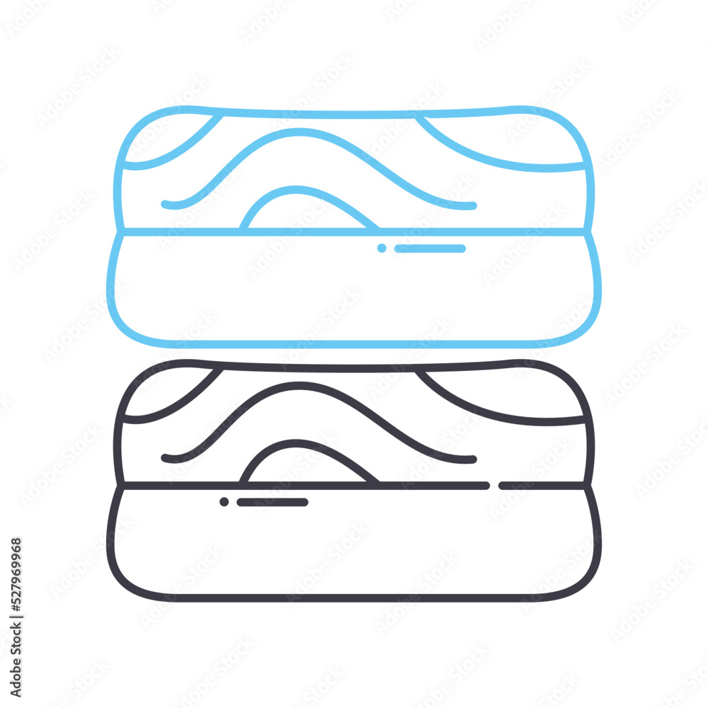 sushi tuna line icon, outline symbol, vector illustration, concept sign sushi tuna line icon, outline symbol, vector illustration, concept sign