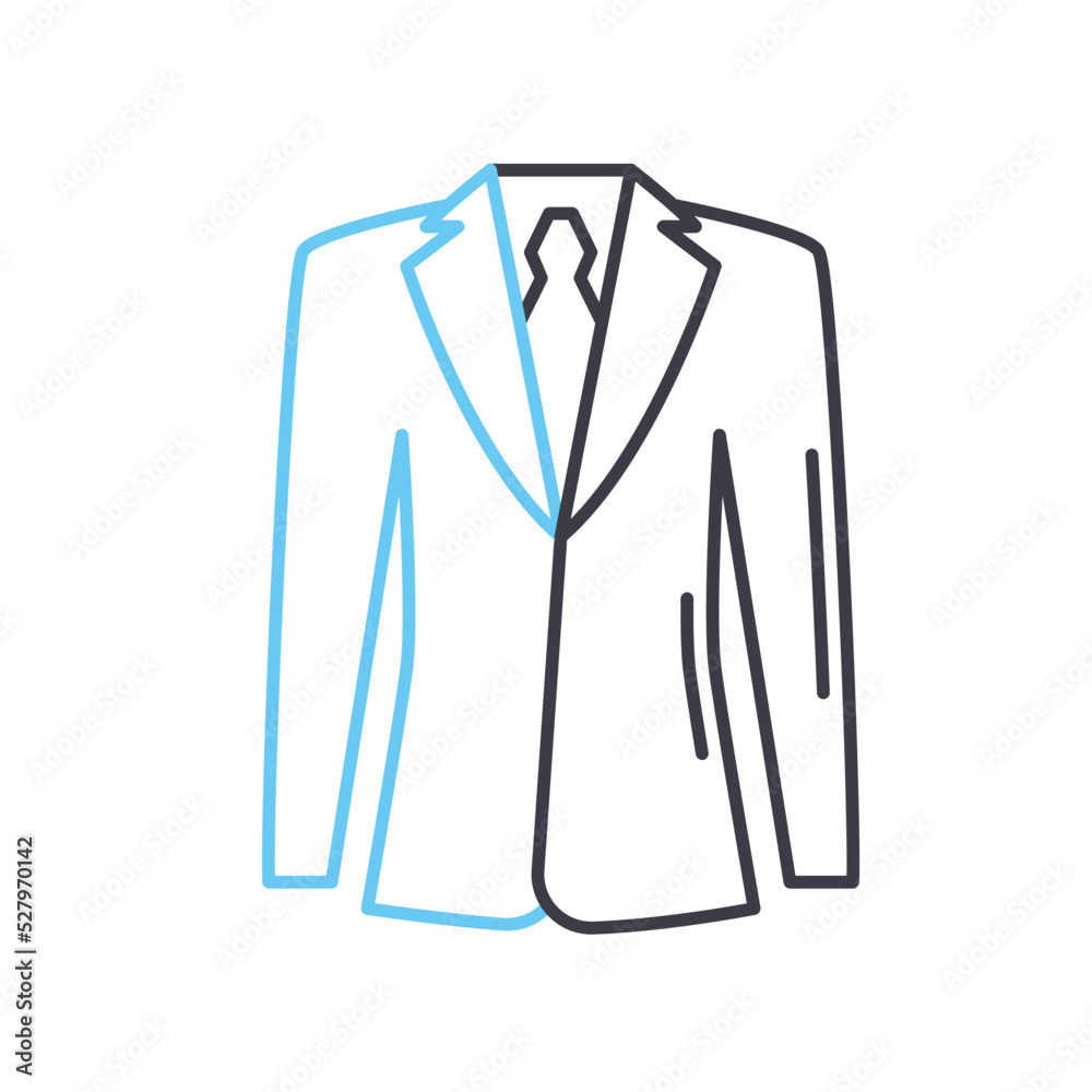 suit line icon, outline symbol, vector illustration, concept sign suit line icon, outline symbol, vector illustration, concept sign