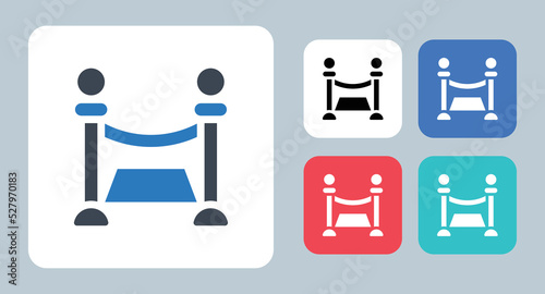 Entrance icon - vector illustration . Entrance, Event, Reception, Hotel, Red carpet, Party, grand, Entry, gate, Opening, sign, symbol, flat, icons .