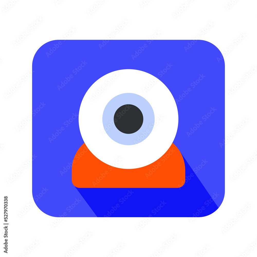 Retro CCTV secure camera flat vector icon illustration Retro CCTV secure camera flat vector icon illustration