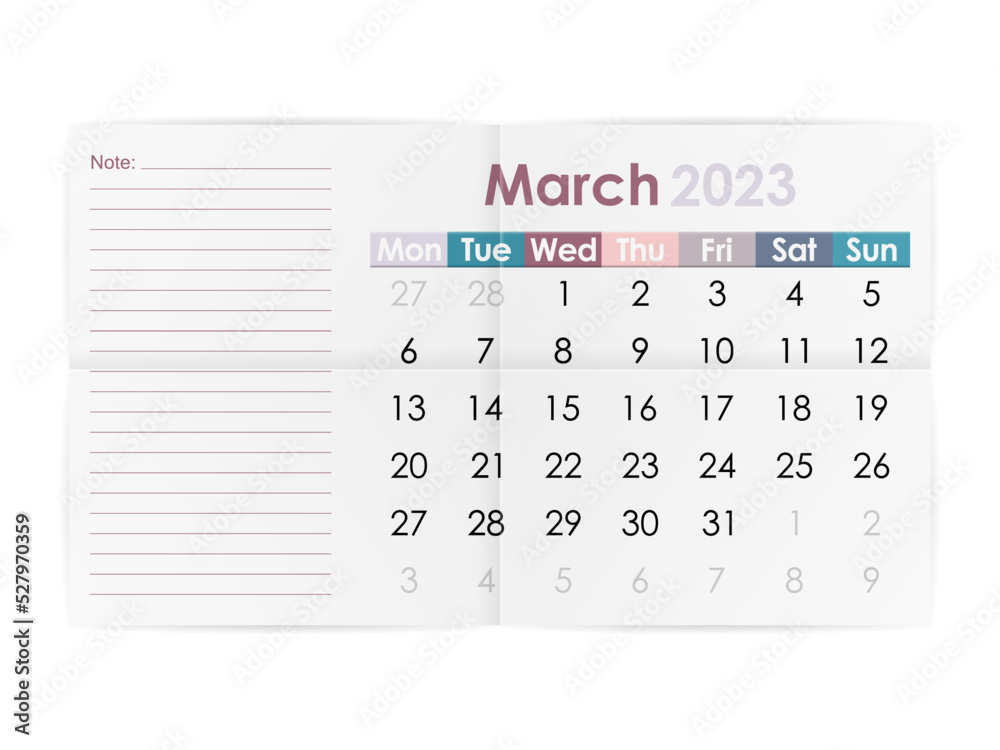 Calendar March 2023 Calendar March 2023