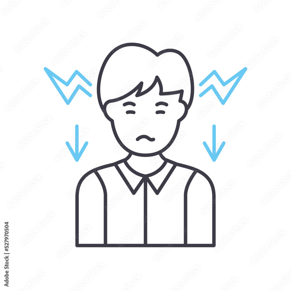stress line icon, outline symbol, vector illustration, concept sign stress line icon, outline symbol, vector illustration, concept sign