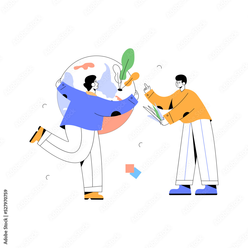A character based flat illustration of business discussion A character based flat illustration of business discussion