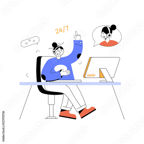 A character based flat illustration of business discussion 