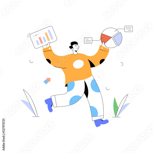A character based flat illustration of business discussion 