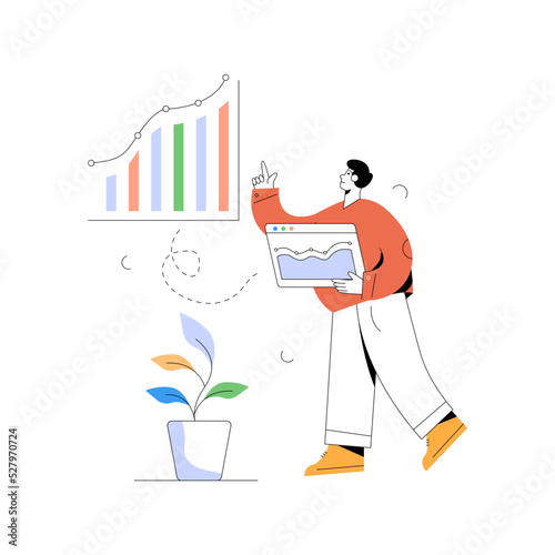 A character based flat illustration of business discussion 