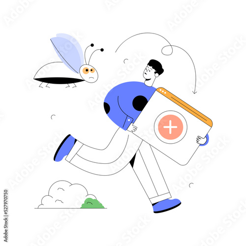 A character based flat illustration of business discussion 