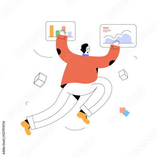 A character based flat illustration of business discussion 