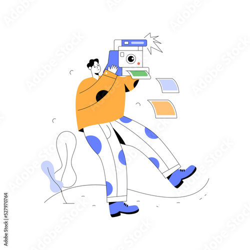 A character based flat illustration of business discussion 