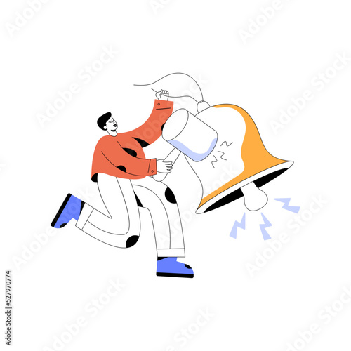 A character based flat illustration of business discussion 