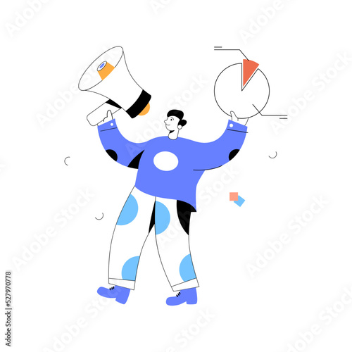 A character based flat illustration of business discussion 