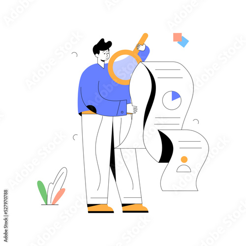 A character based flat illustration of business discussion 