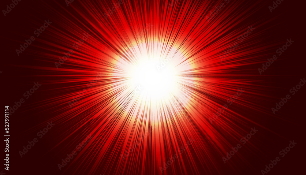 Rad light modern light effect with rays, sun . Easy replacement of the background.