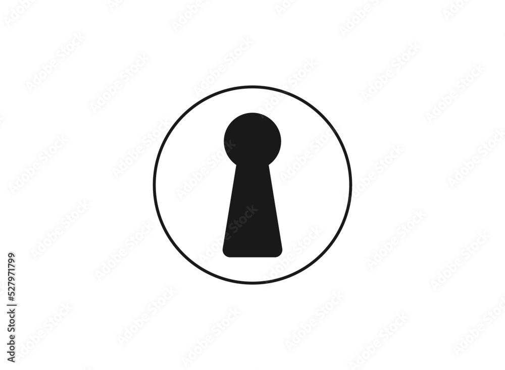Door lock vector icon. Door castle for house icon. Door castle for sale icon. Door lock for storing icon.