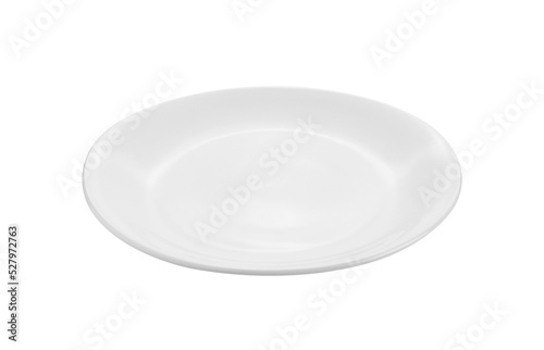 Fototapeta Empty white plate isolated on ransparent png