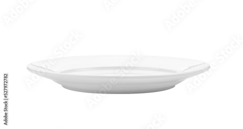 White ceramic plate on ransparent png