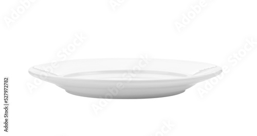 White ceramic plate on ransparent png