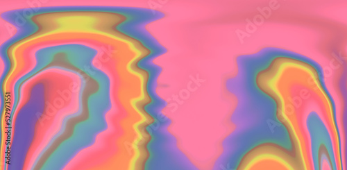 Abstract holographic background with fluid neon leaks and wavy distortion.