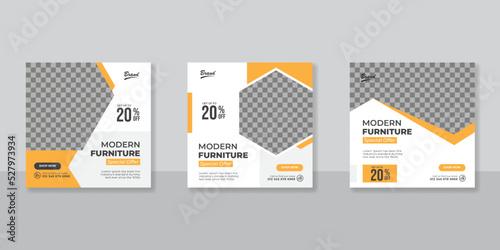 Minimalist Furniture social media post templates design