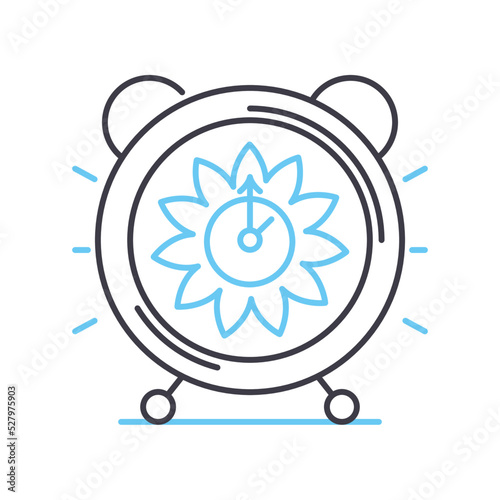 time wisely line icon, outline symbol, vector illustration, concept sign